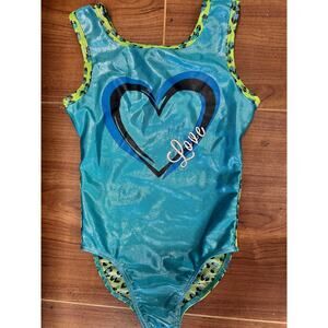 Dance Gymnastics Destira Heart Love Small Child 6x-7 Cheetah Acro